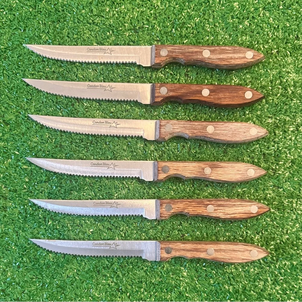 Lot of 6 Cordon Bleu Knives High Carbon Japan Steak Knife’s No Box No Block